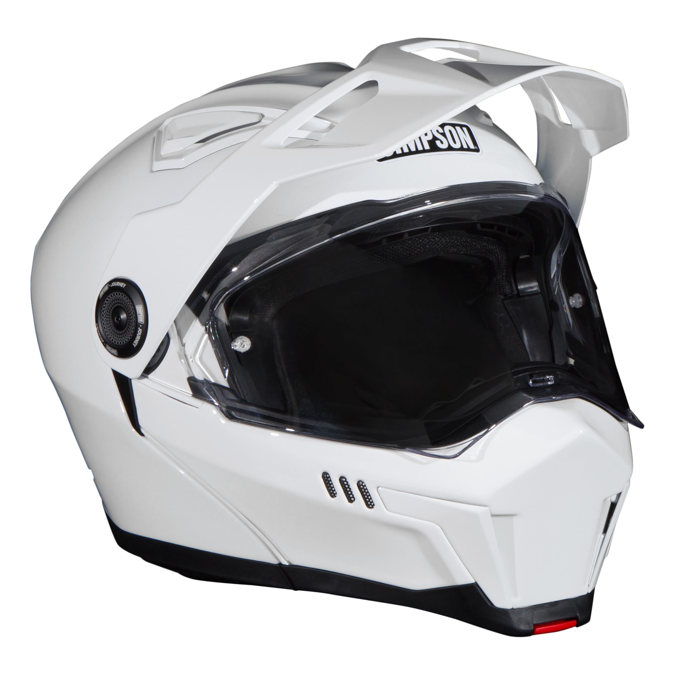 Simpson Motorcycle Helmet Journey Bandit - White - XL | Off Road Dirt Bike UTV Motocross ATV | Modular Full-Face Flip Up | Clear Pinlock Anti-Fog Visor Shield | DOT ECE Certified (JB1XL)