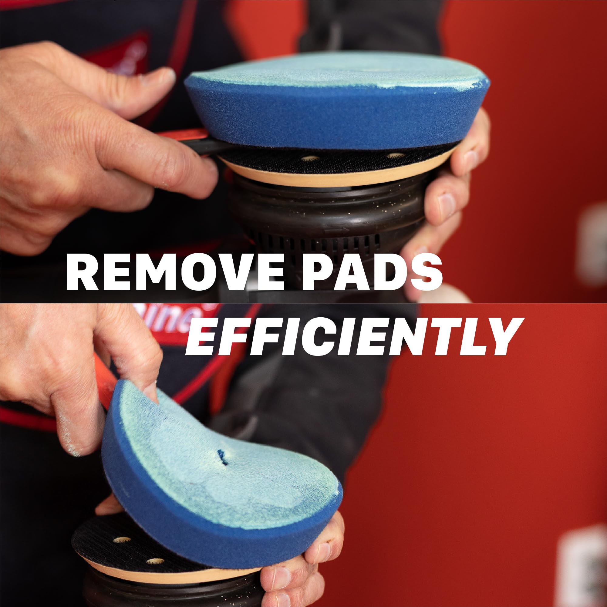 2-in-1 Maxshine Foam Pad Cleaning Brush & Pad Removal Tool Set | Dual-Function Stiff Bristle Brush with Easy-Grip Handle | Car Polishing Pad Cleaner & Detailing Accessory for Buffing Pads