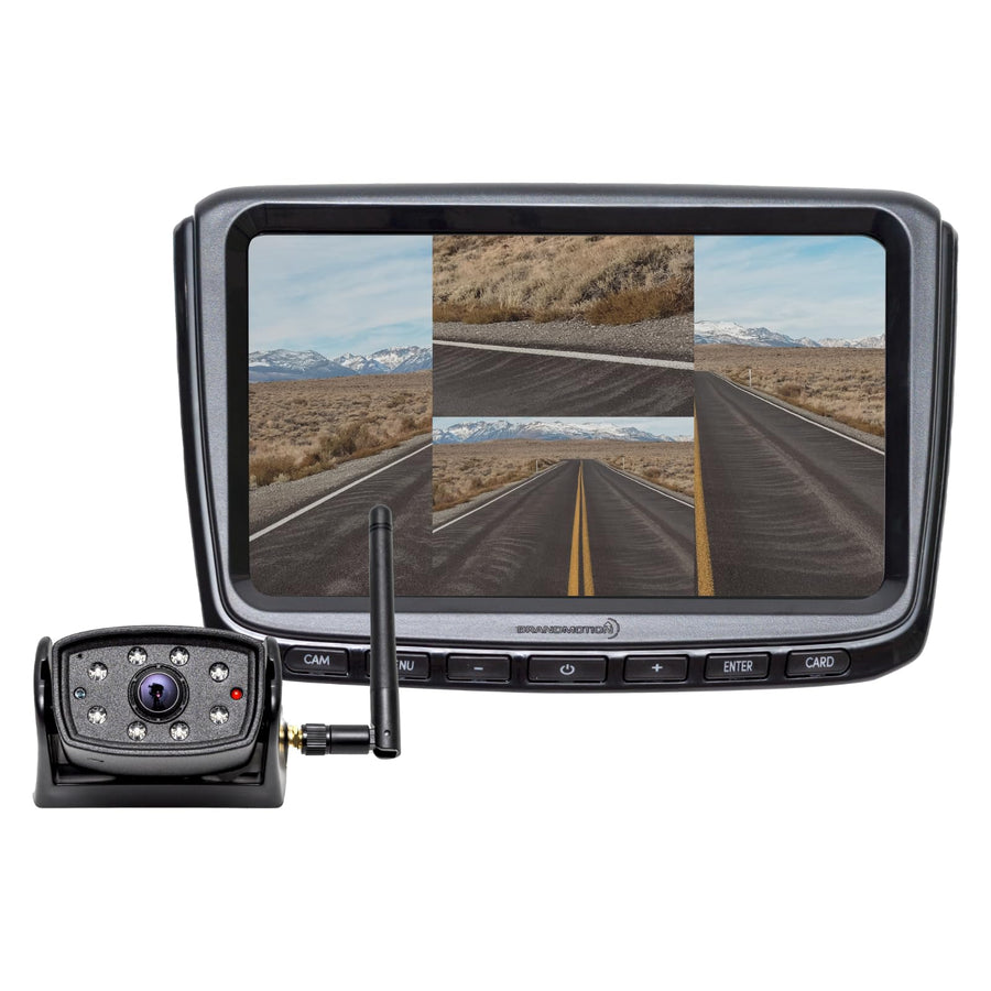 Wireless Observation IR Camera System Brandmotion with 7″ HD Monitor | Compatible with RAM 1500 (09-2018) and Heavy Duty (2010-Current) | ADHS-7810v2 | Edge to Edge Image Mirror | 12” x 8.5” x 3.5”