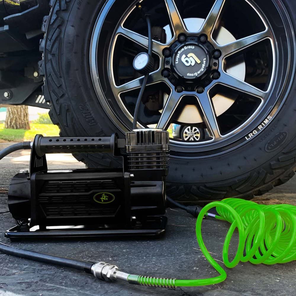 EGOI Portable Air Twin Compressor System Up Down Air 5.6 CFM With Storage Bag, Hose & Attachments - Single Motor