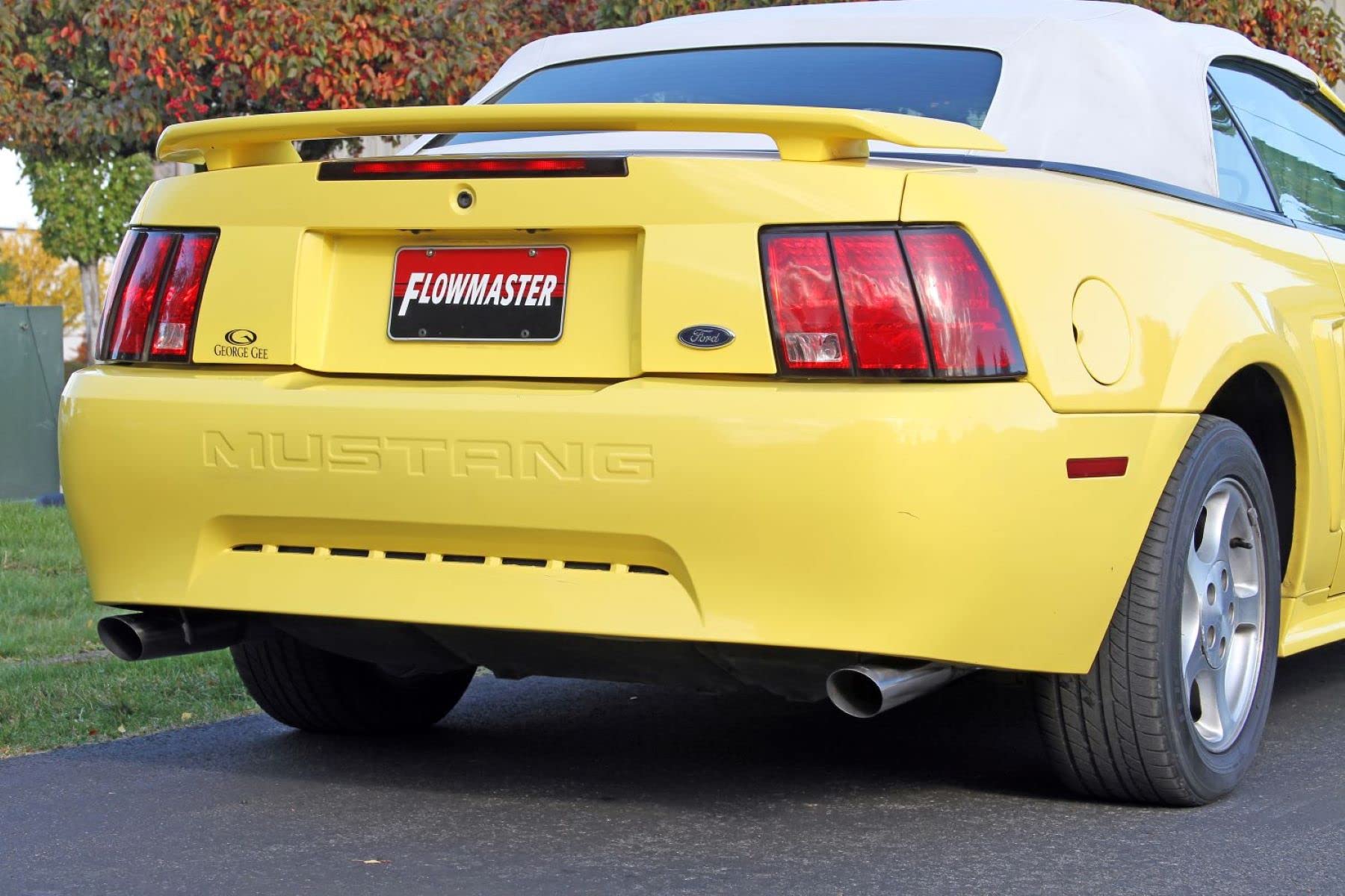 Flowmaster Force II 17275 Cat-Back Exhaust Kit 2.5 Inch Aluminized Steel with Polished Stainless Steel Tips Compatible with 1999-2004 Ford Mustang LX 3.8L V6