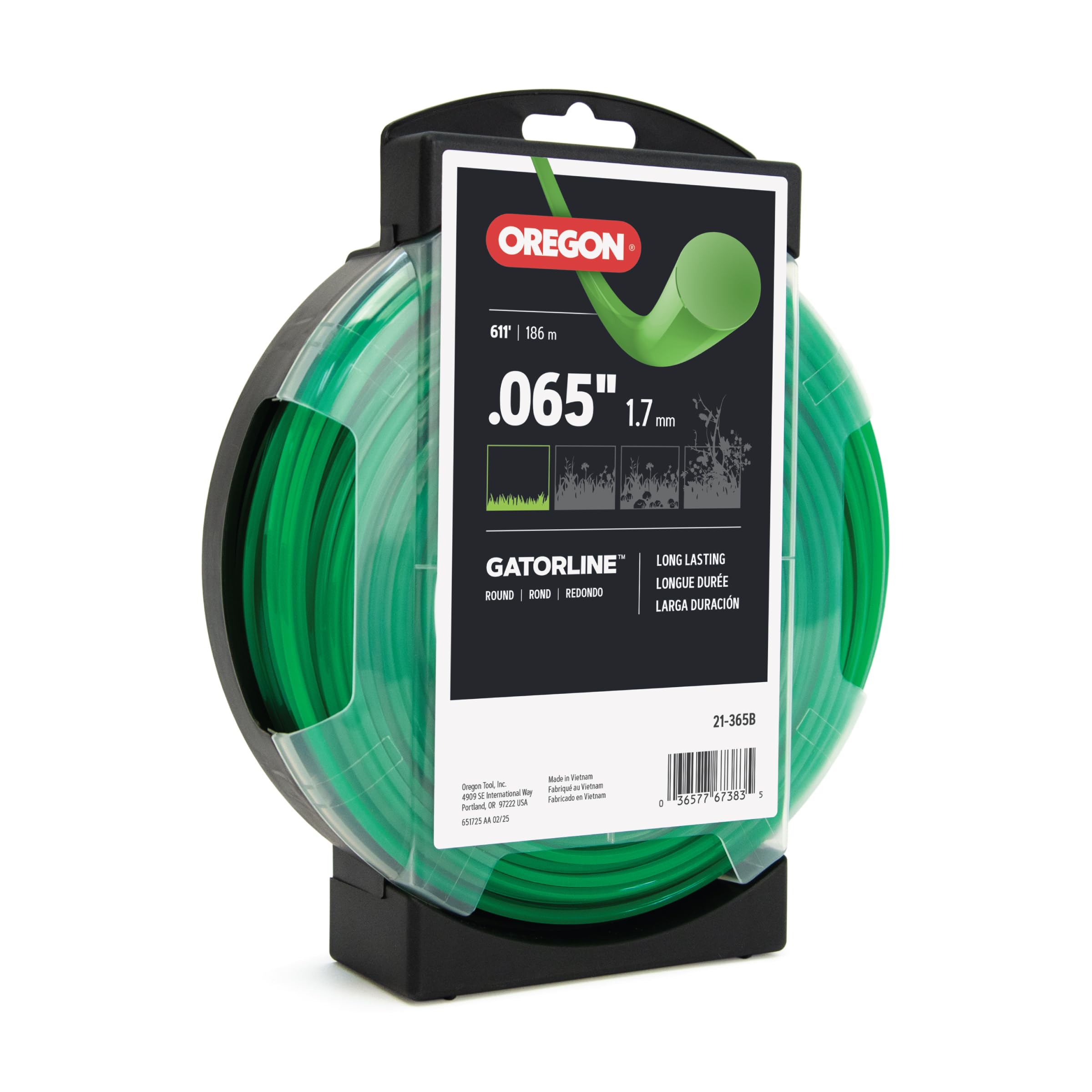 Oregon Round Gatorline Weed Wacker/String Trimmer Line, .065 in. by 611 FT