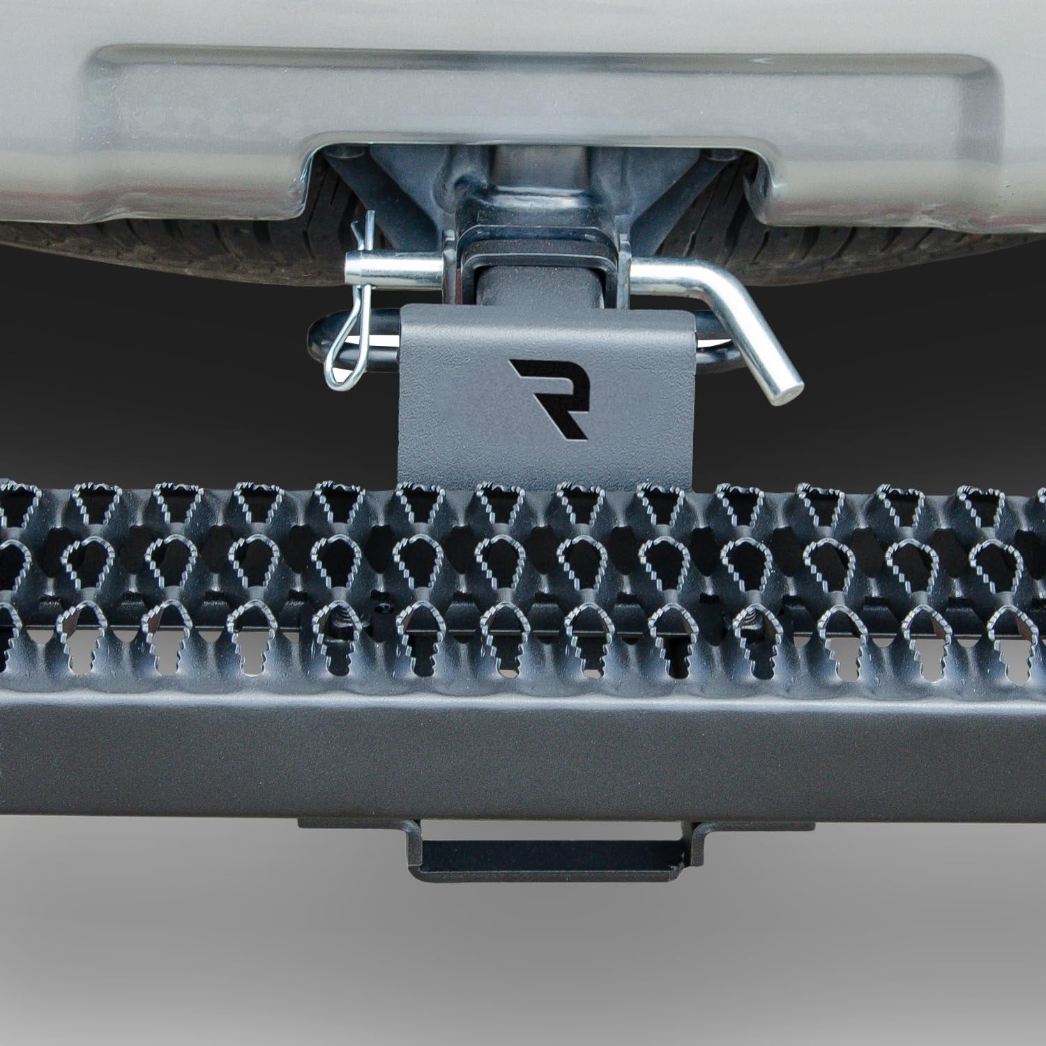Growler Hitch Step RealTruck | Aluminum, 19" Long x 7" Wide, Textured Black | GHS2018-TX | Universal w/ Standard 2" Hitch Receiver