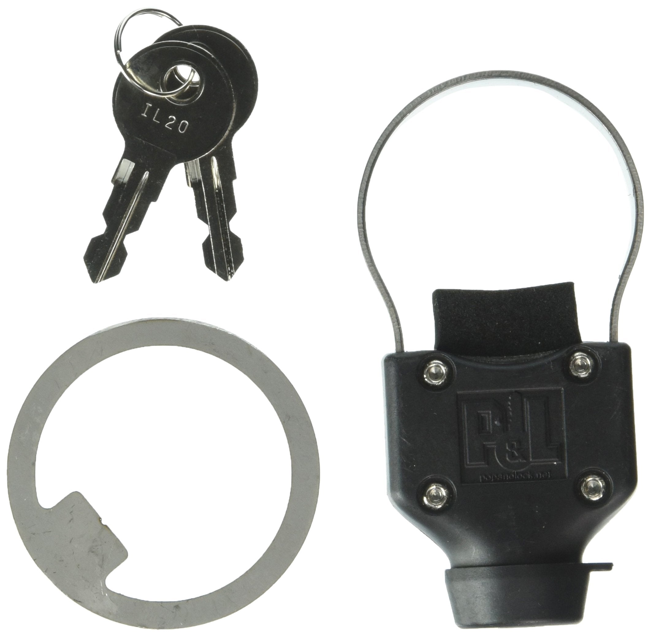 Pop & Lock The Gate Defender PL9900-10KA Black Keyed Alike, 10 Pack