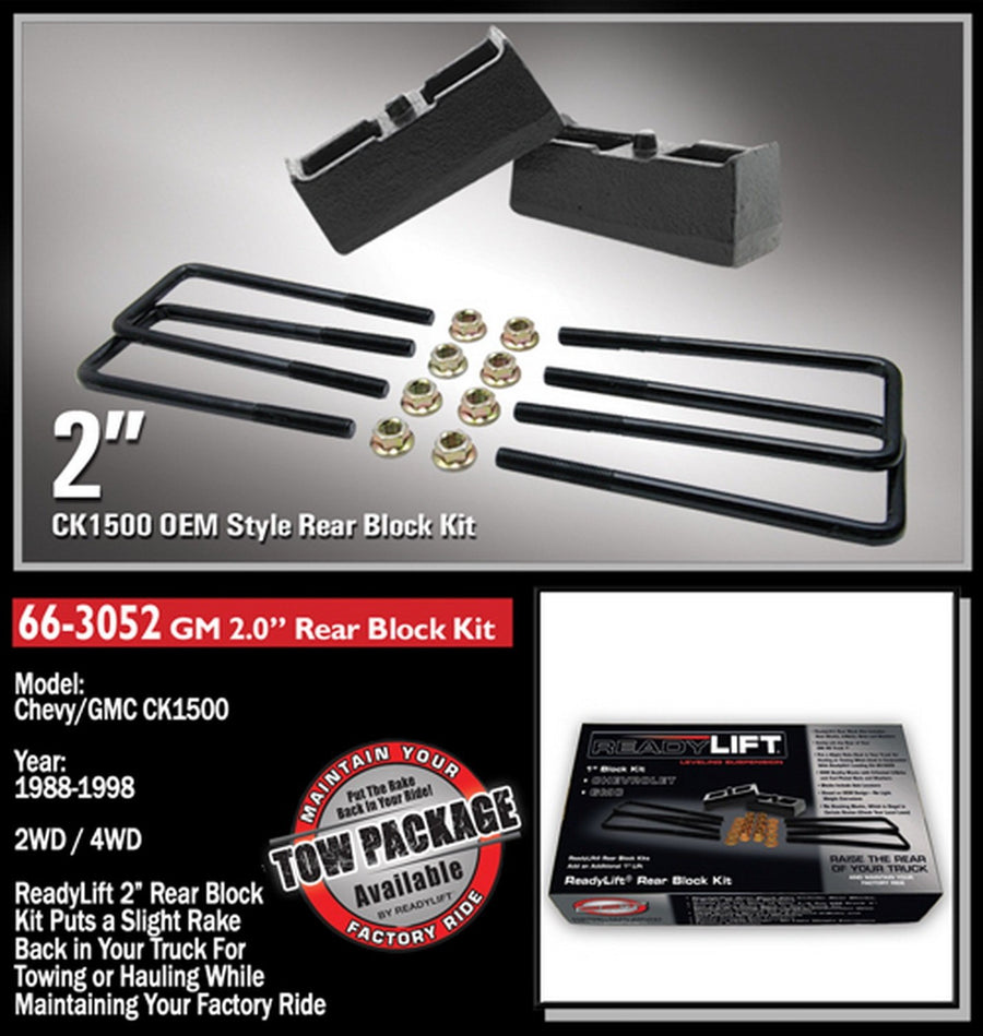 66-3052 ReadyLift 2" Rear Block Kit - GM Truck