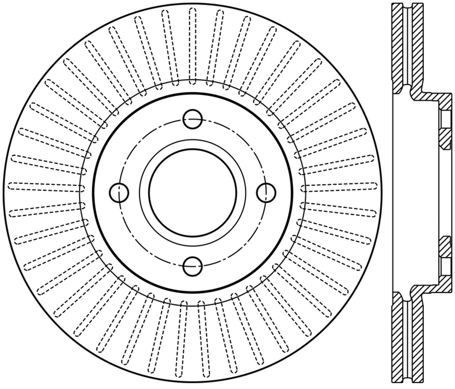 Front Left StopTech 126.61110SL Automotive Replacement Sport Slotted Disc Brake Rotor Fits Select 2014-2019 Ford Fiesta