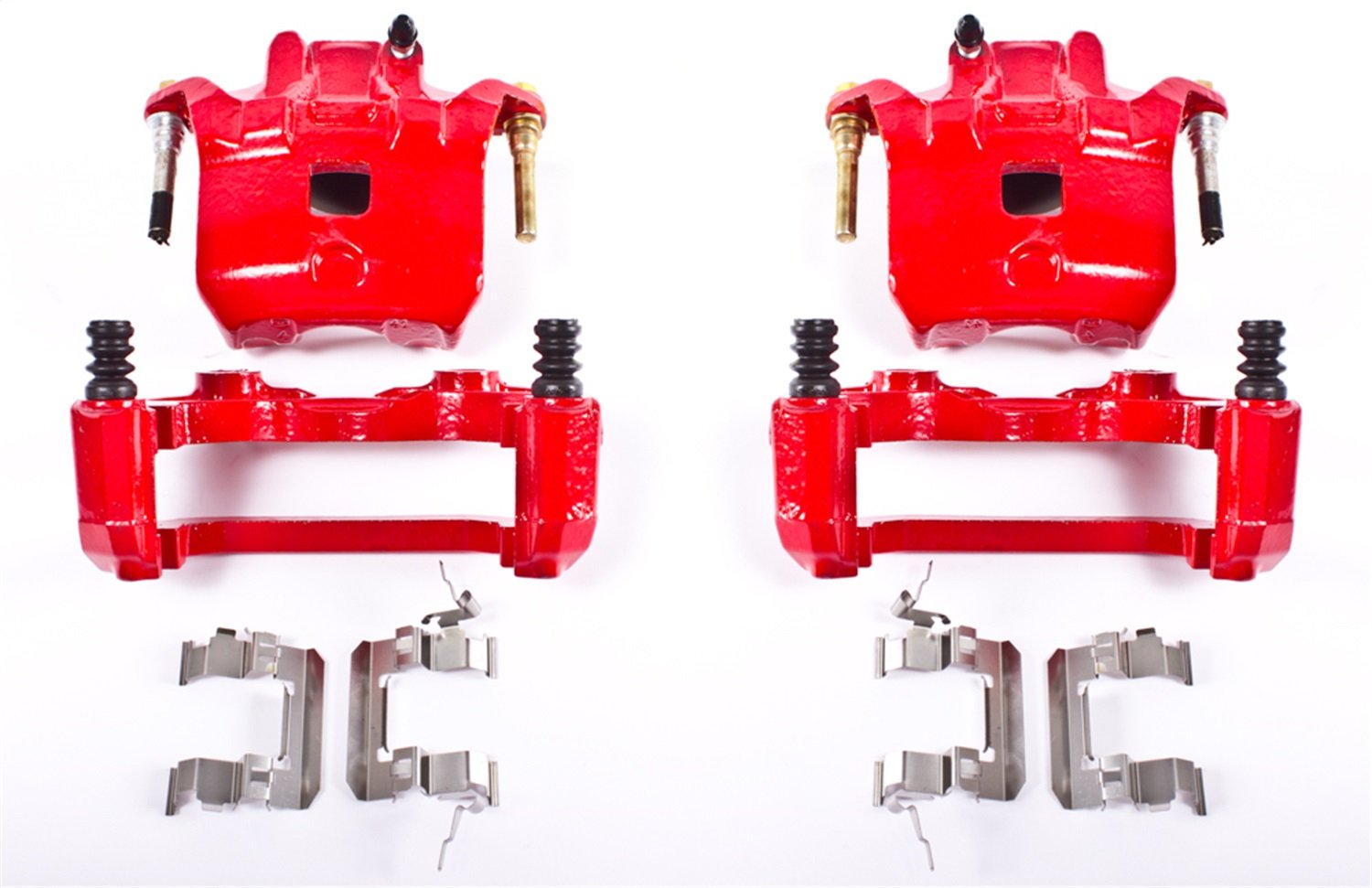 Power Stop S2690 Front Pair of High-Temp Red Powder Coated Calipers