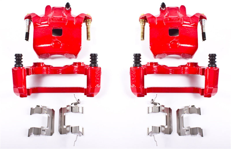 Power Stop S2690 Front Pair of High-Temp Red Powder Coated Calipers