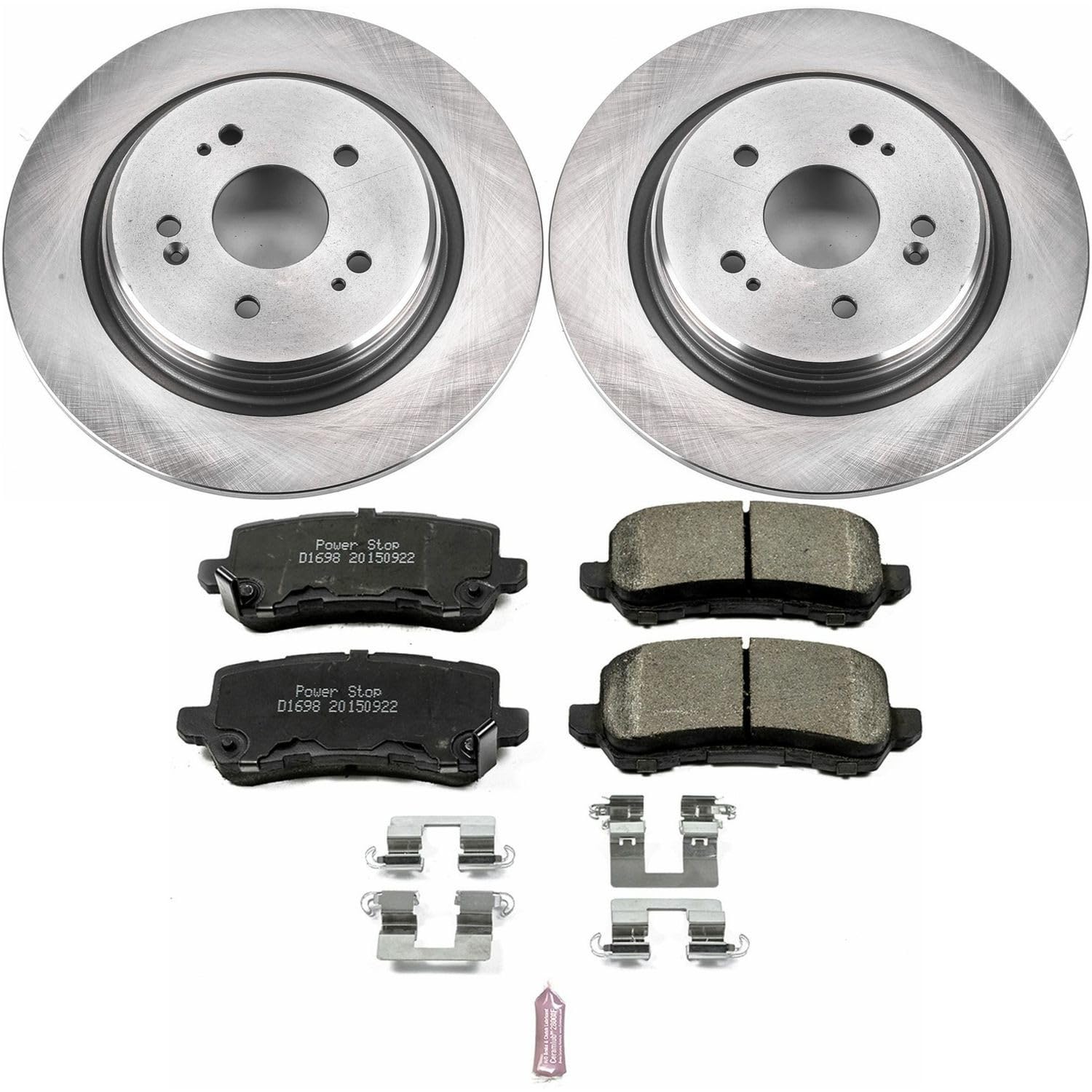 Power Stop KOE7216 Rear Replacement Brake Kit-OE Brake Rotors & Ceramic Brake Pads For Acura TLX 2015-2020 [Vehicle Specific]