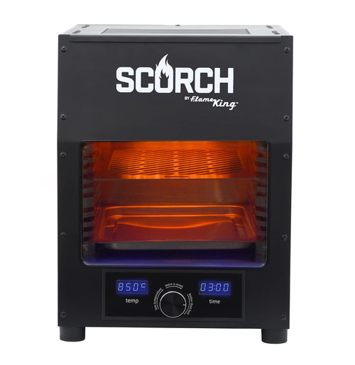 Flame King Smokeless Infrared Electric Broiler for Indoor Use, Fits on Kitchen Counter, Insulated, Comes with Broiler Tray Black