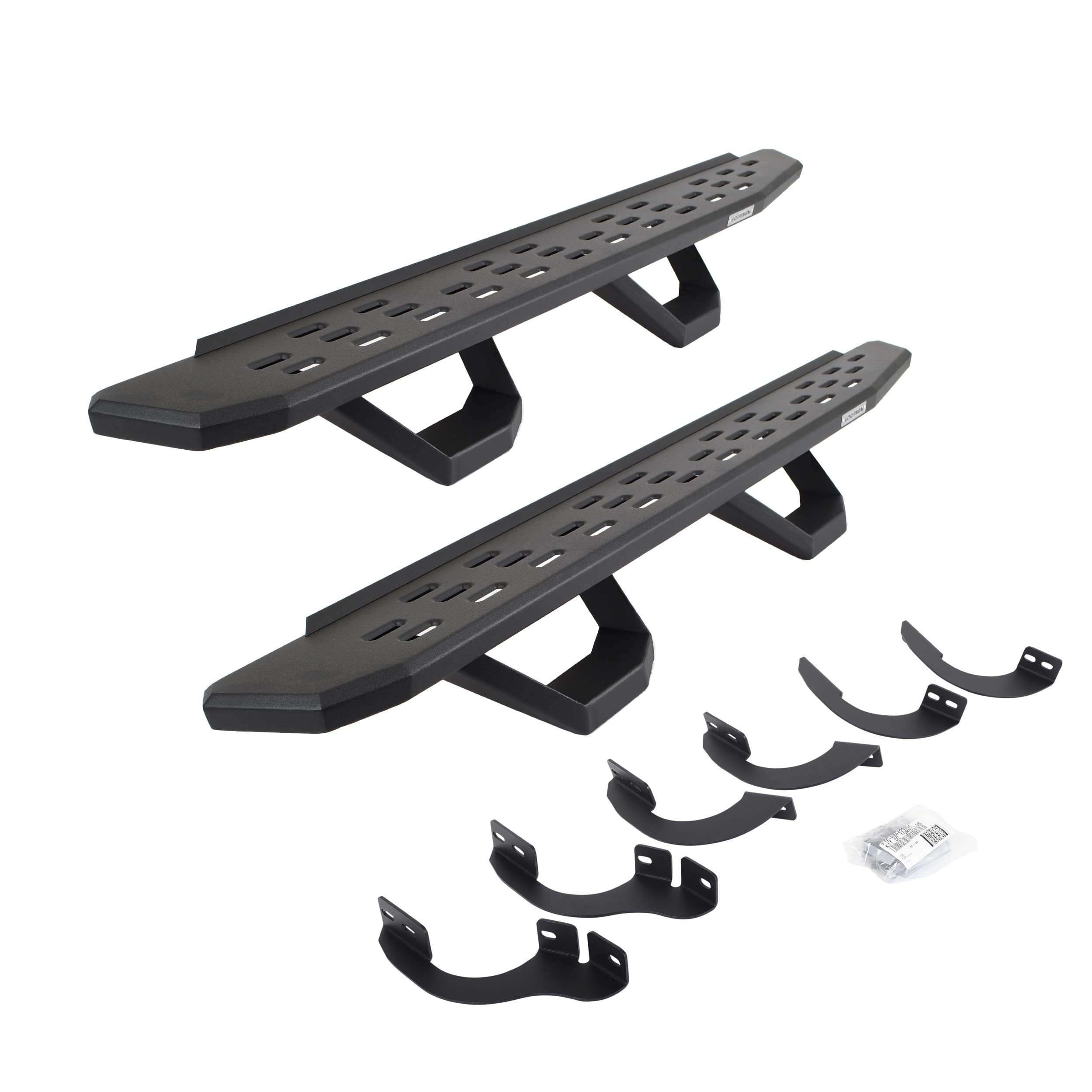 Go Rhino Running Boards RB30, Brackets, & 2 Pair of Drop Steps | Galvanized Steel, Textured Black | 6964256820PC | Fits 2014-2023 Toyota 4Runner (Excludes Limited, Nightshade Edition & TRD Sport)