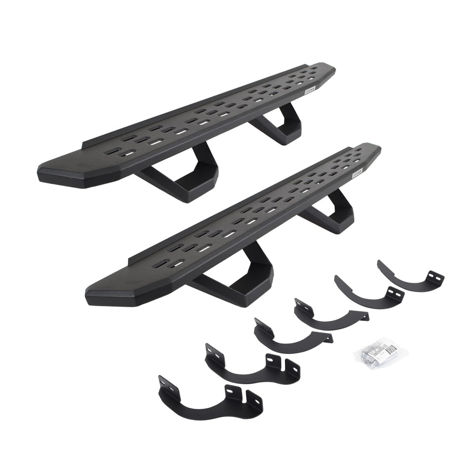 Go Rhino Running Boards RB30, Brackets, & 2 Pair of Drop Steps | Galvanized Steel, Textured Black | 6964256820PC | Fits 2014-2023 Toyota 4Runner (Excludes Limited, Nightshade Edition & TRD Sport)