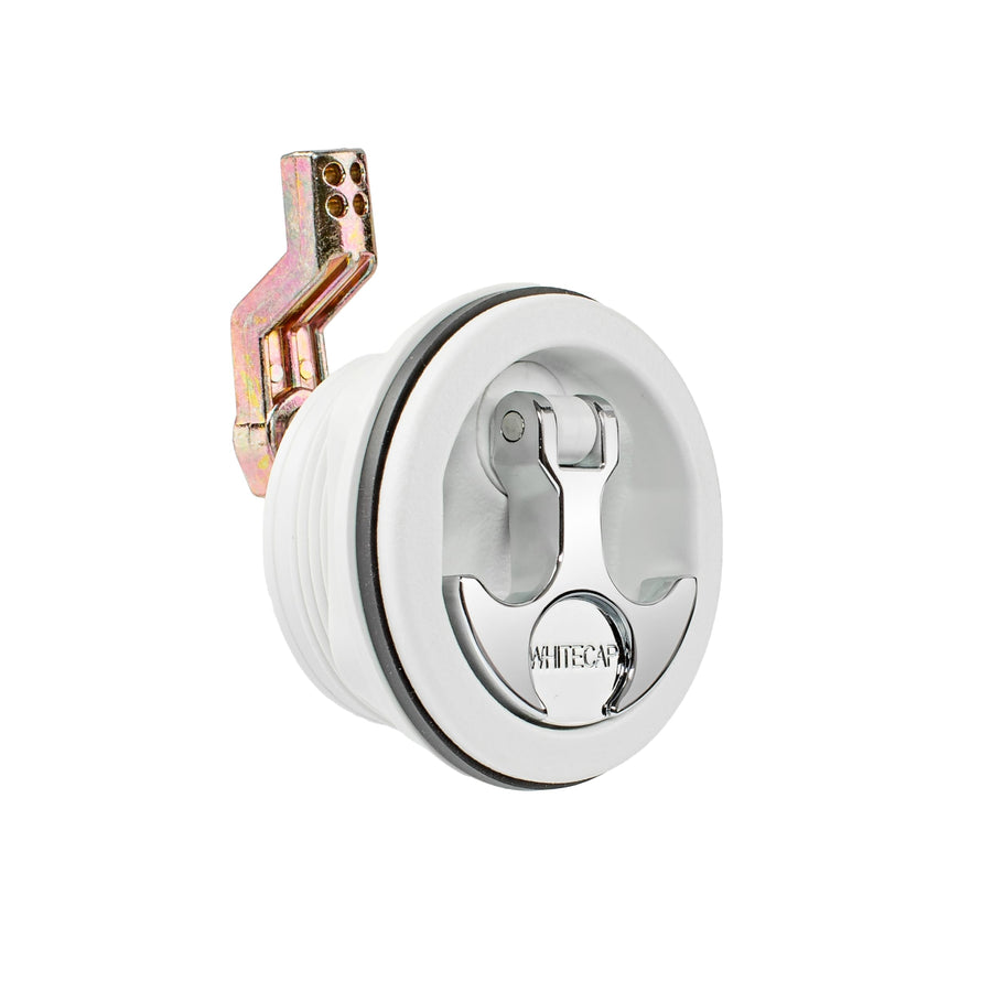 S-0226WC Whitecap T-Handle Latch with Keyed Lock - White-Chrome Plated