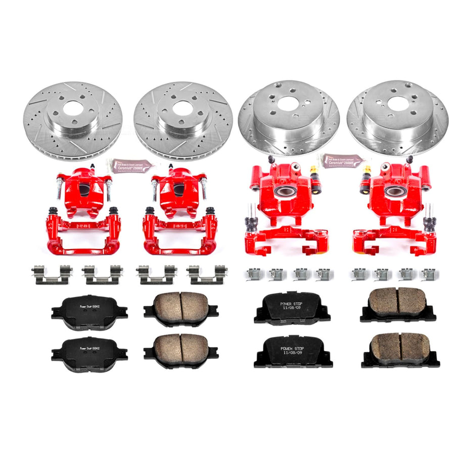 Power Stop 1-Click Performance Brake Kit with Caliper For Scion tC 2005-2010 [Model Specific]