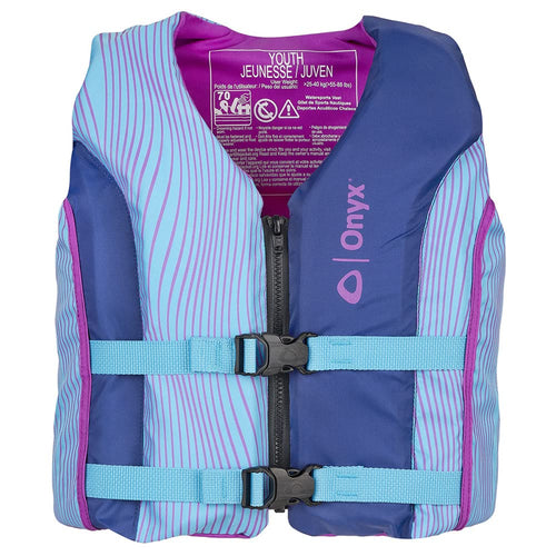 All Adventure ONYX Youth Paddle & Water Sports Life Jacket, Blue