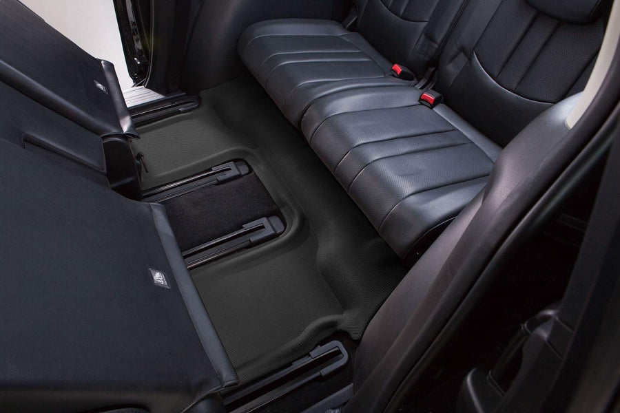 3D MAXpider Floor Mats All-Weather for Chevrolet Traverse/Buick Enclave (2nd Row Bucket Seat) 2018-2020 Custom Fit Car Liners, Kagu Series (3rd Row, Black)