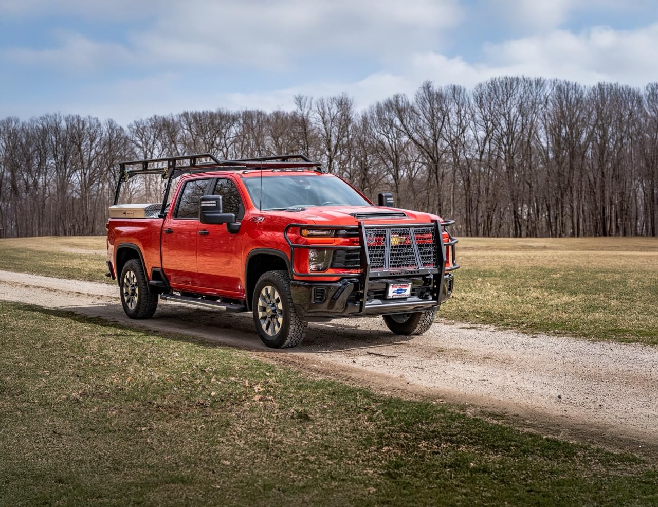 Vaquero Road Armor 3202-BRSH Front Grille Guard - Texture Black - Compatible with: 2020-2026 Chevy Silverado 2500 3500