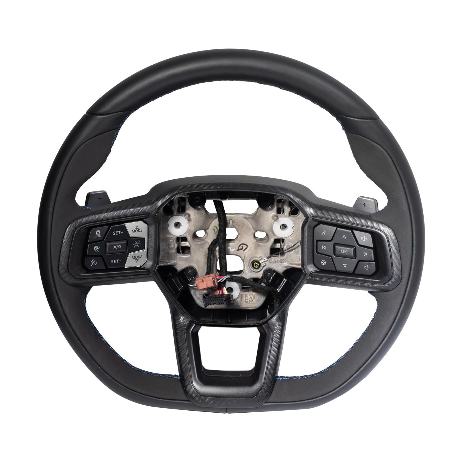 Dark Horse OEM M-3600-M Leather Steering Wheel Blue Stitching for 2024 Ford Mustang