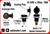 Optimate O8 Panel Mount Din Socket to SAE