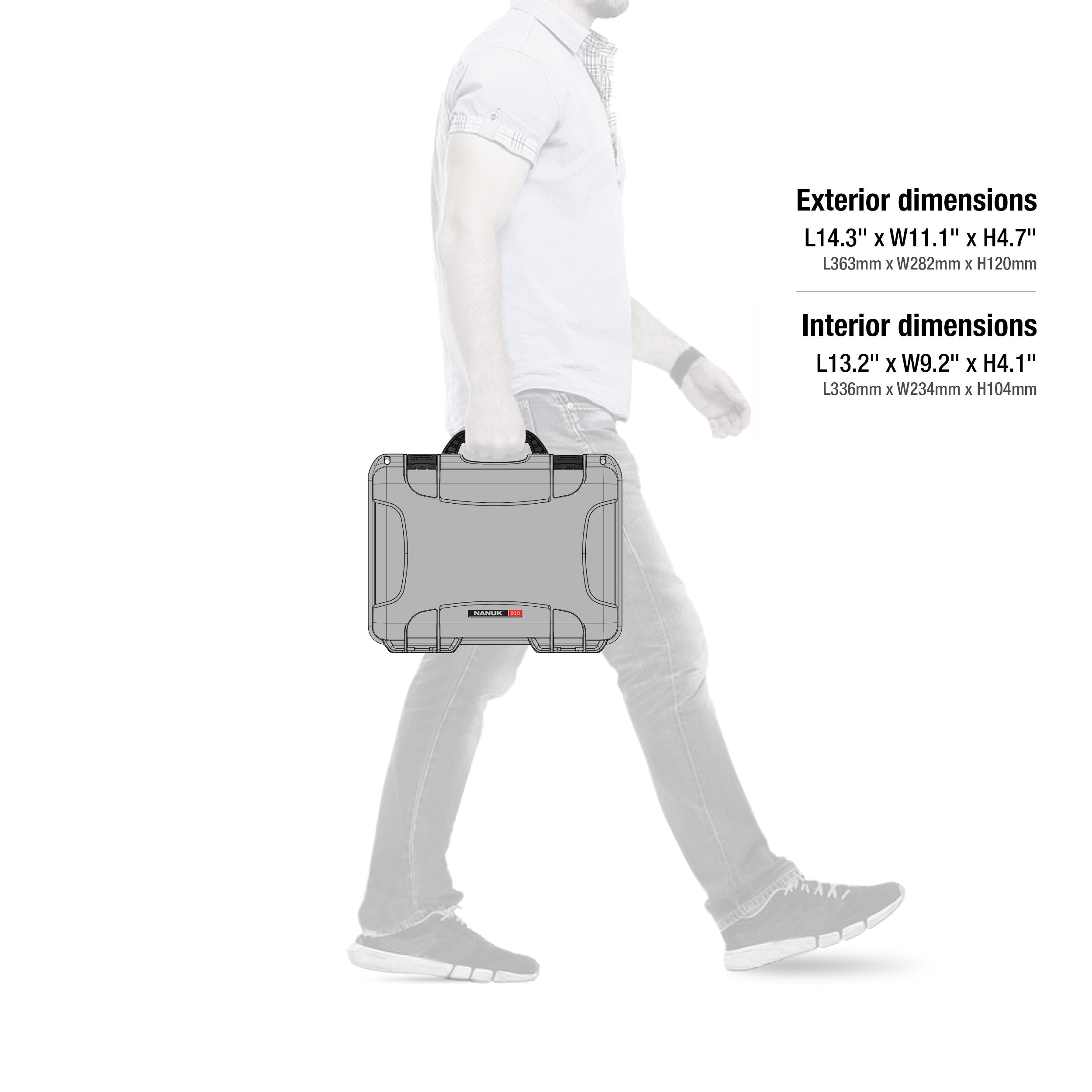Waterproof Nanuk 910 Hard Case Empty - Silver