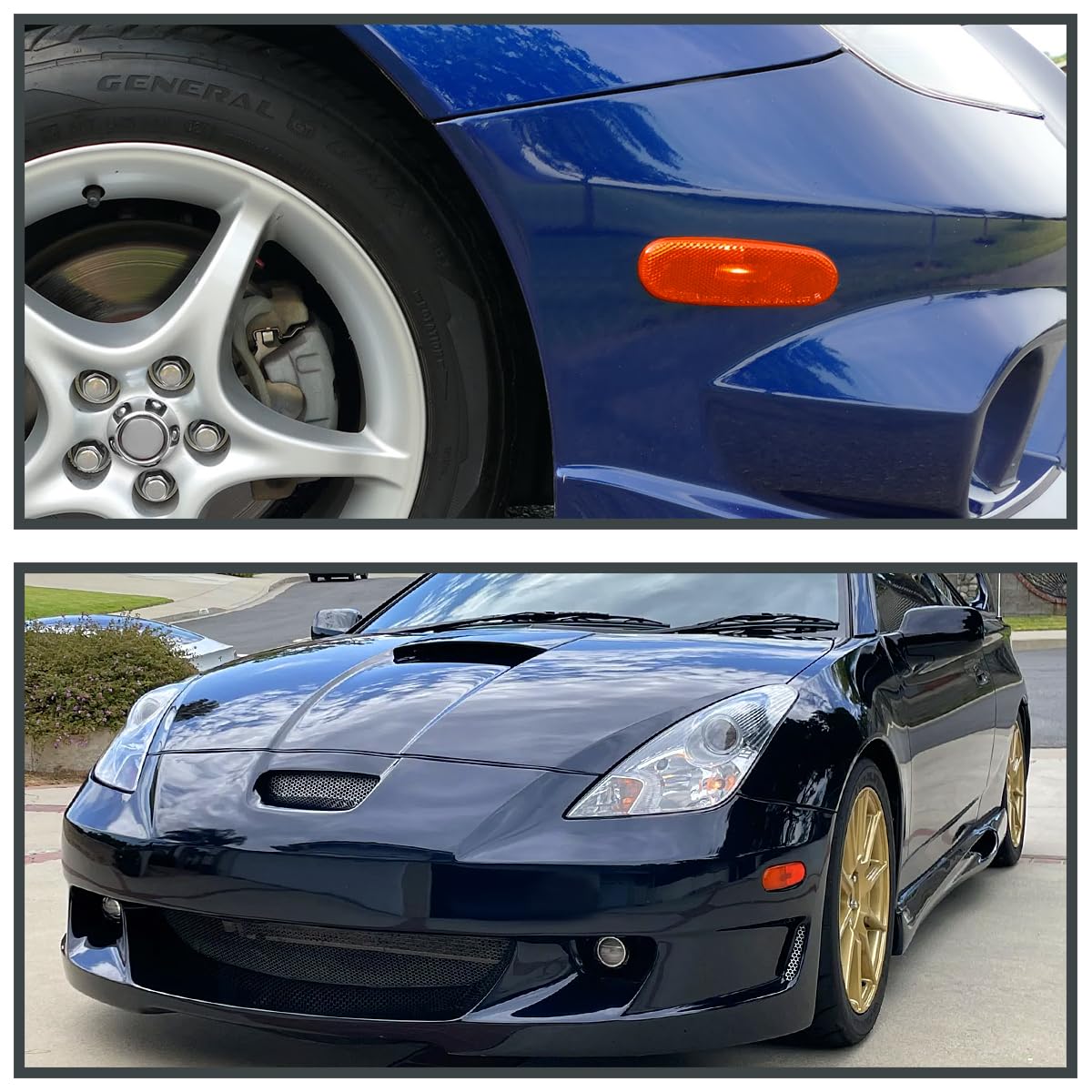 Amber Front Side Marker Lights Signal SPEC-D TUNING Compatible with 2000-2005 Toyota Celica MR2 Spyder L+R Pair Assembly
