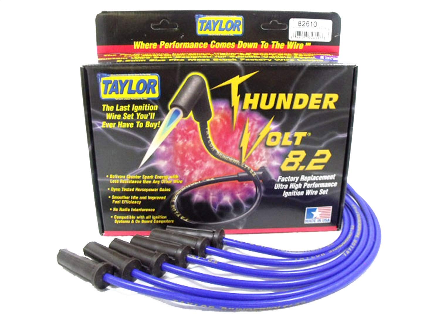 Thundervolt 8.2 Taylor Cable custom 6 cyl blue