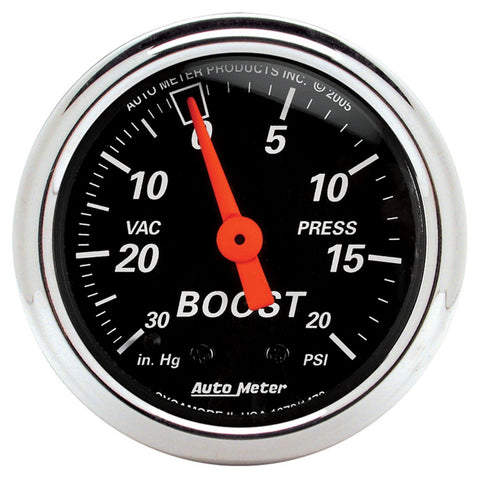 AUTO METER Mechanical Boost/Vacuum Gauge 1471 Designer Black Regular, 2.3125 in.