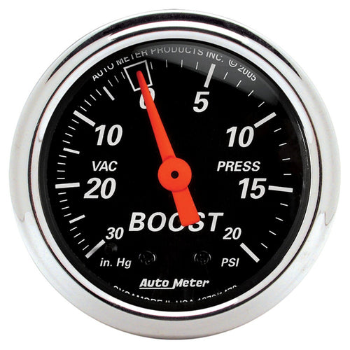 AUTO METER Mechanical Boost/Vacuum Gauge 1471 Designer Black Regular, 2.3125 in.