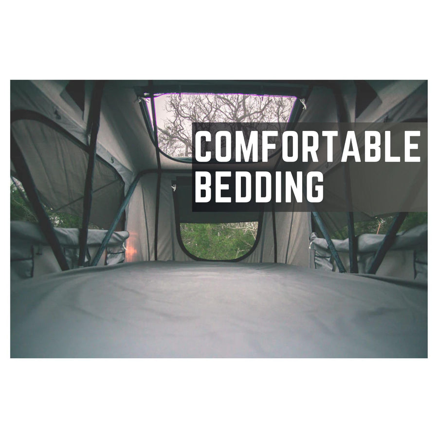 Vagabond Lite ROAM Rooftop Tent Sheet - 2 Person Tent - Rooftop Camping - Queen Mat for Rooftop Tent - Bed Sheets for Camping - Lightweight Bedding - Mattress Top for Two (Standard, Cotton)