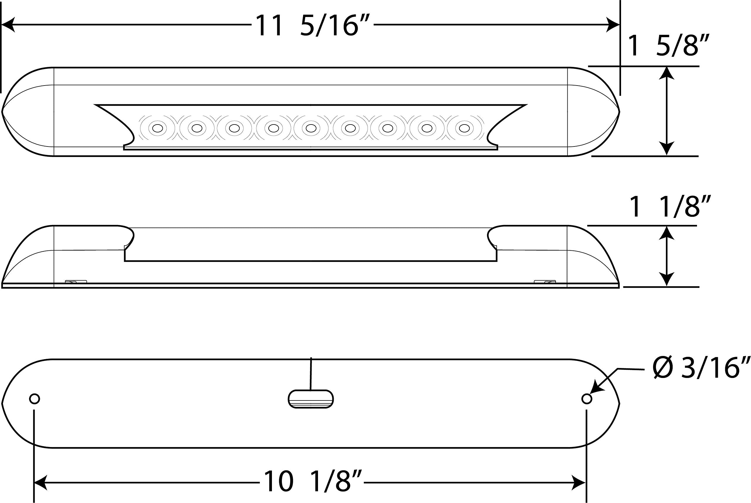 White LED Interior Optronics Light ILL70CBAWNP