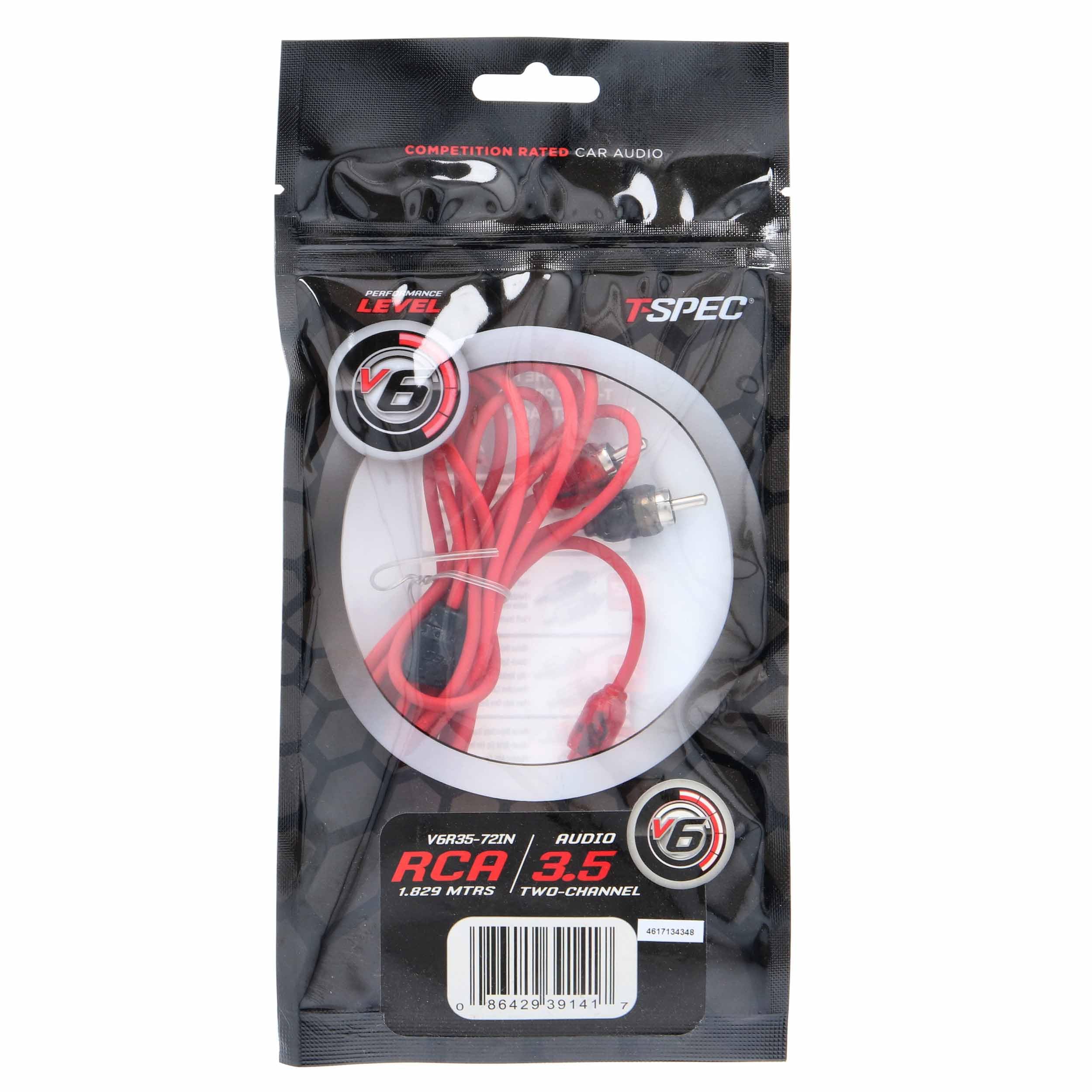 2-Channel RCA to 3.5MM Jack T-Spec v6 Series - 72 Inch