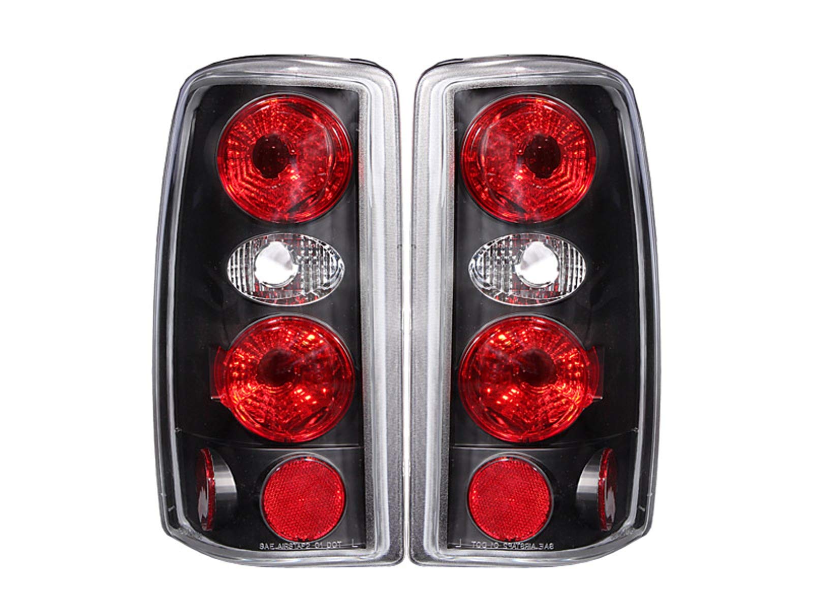 Chevrolet/GMC Anzo USA 211010 Black Tail Light Assembly - (Sold in Pairs)