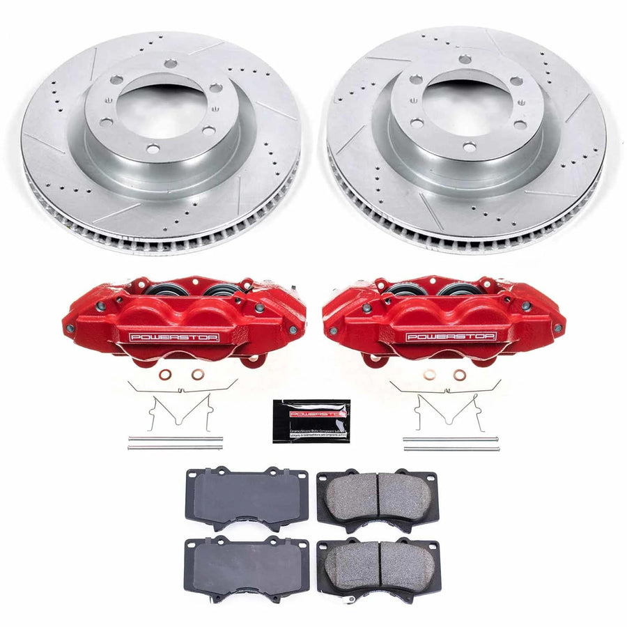 Power Stop Z23 Evolution KC5873 Front Brake Caliper Kit- Brake Rotors, Brake Pads, Brake Calipers For Lexus GX460 2010-2015, Toyota 4Runner 2010-2015 [Model Specific]