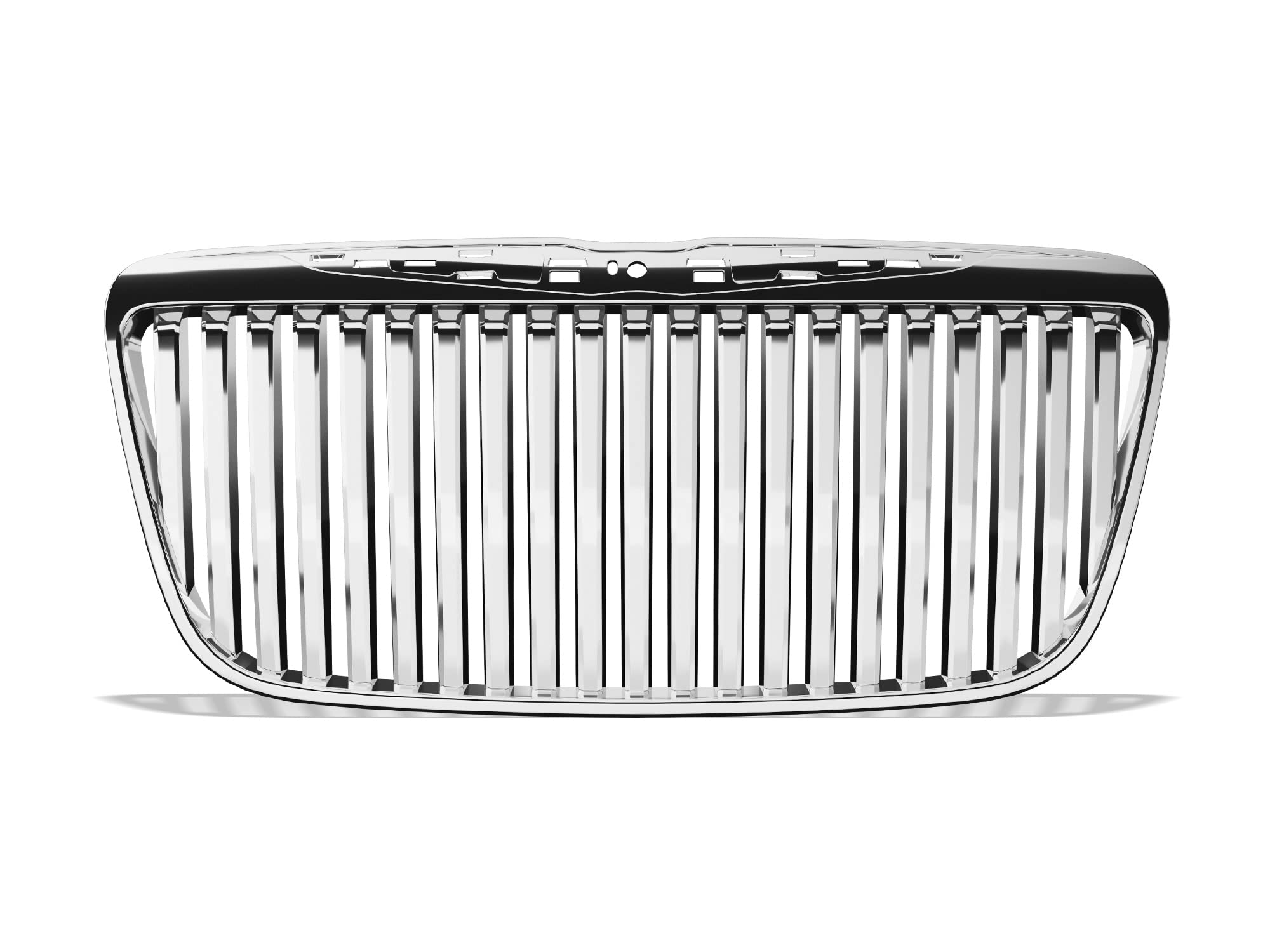 Vertical Front Hood Grille Armordillo USA 7147553 - Polished Fits 2011-2014 Chrysler 300/300C