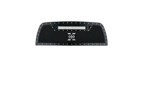 Torch Grille, 2010-2012 Ram 2500, 3500 Black, 1 Pc, Replacement, Chrome Studs with (1) 20" LED - PN #6314531