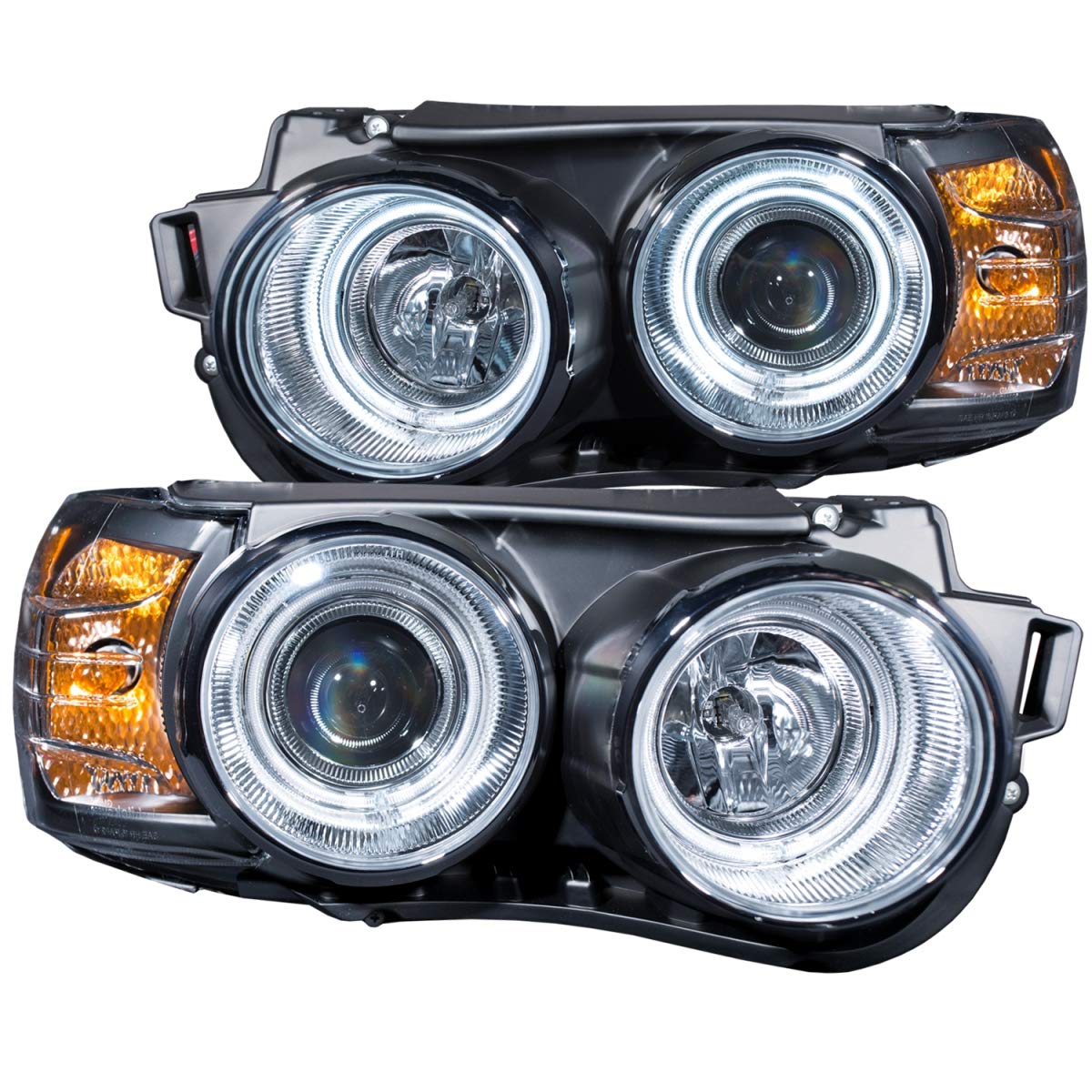 Chrome/Clear/Amber Halogen Projector Headlight AnzoUSA for Chevrolet Sonic