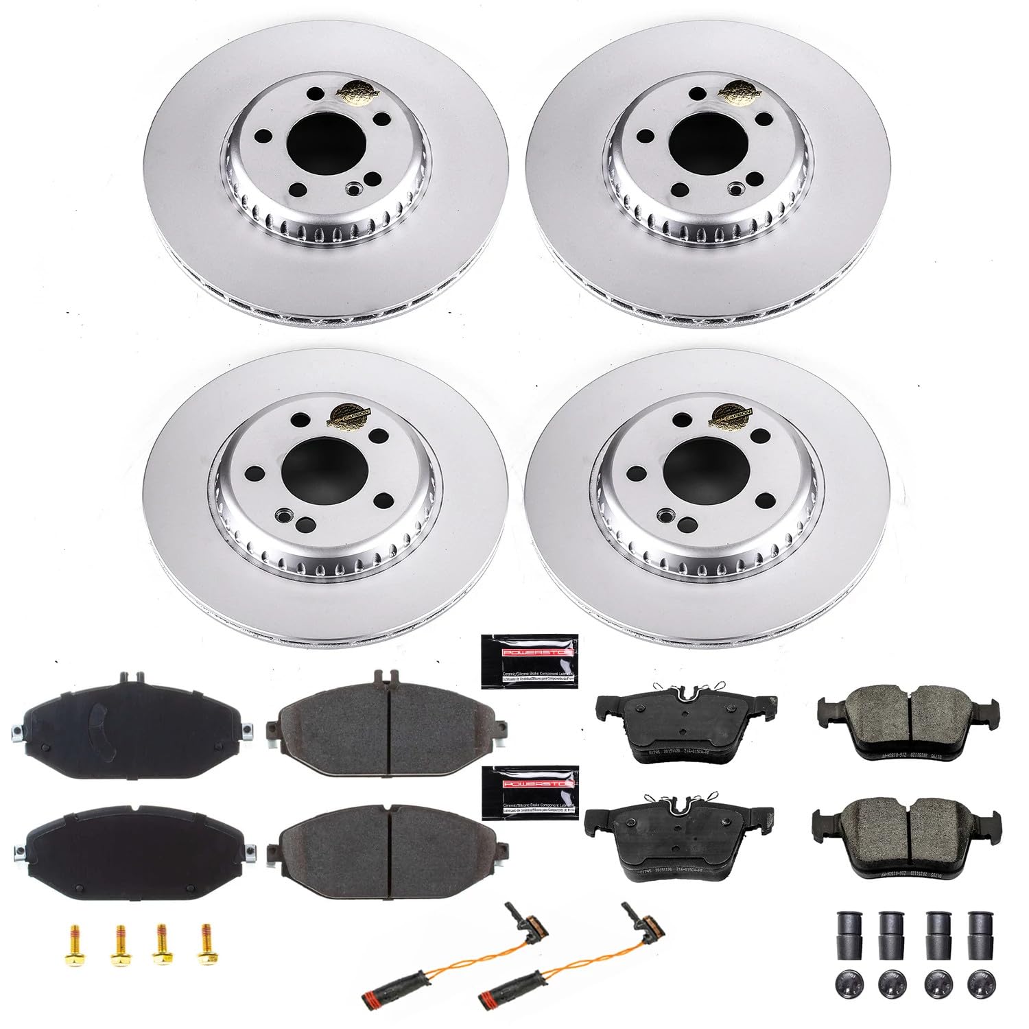 Power Stop Front & Rear CRK7257 Geomet® Coated Brake Kit