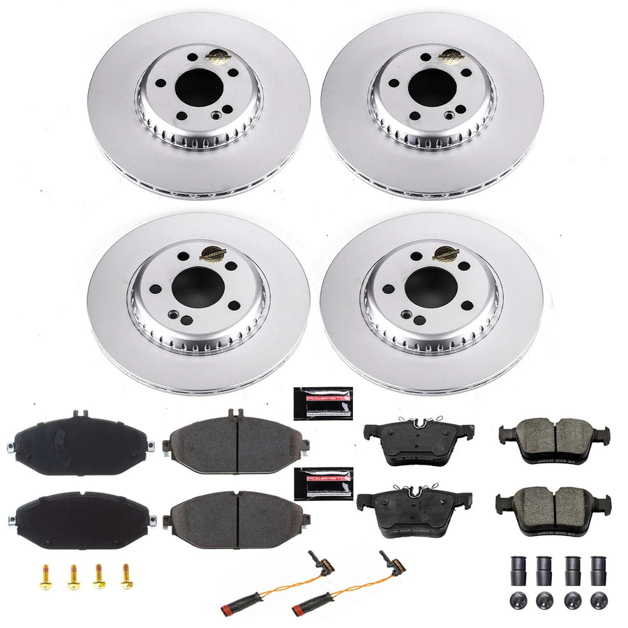 Power Stop Front & Rear CRK7257 Geomet® Coated Brake Kit