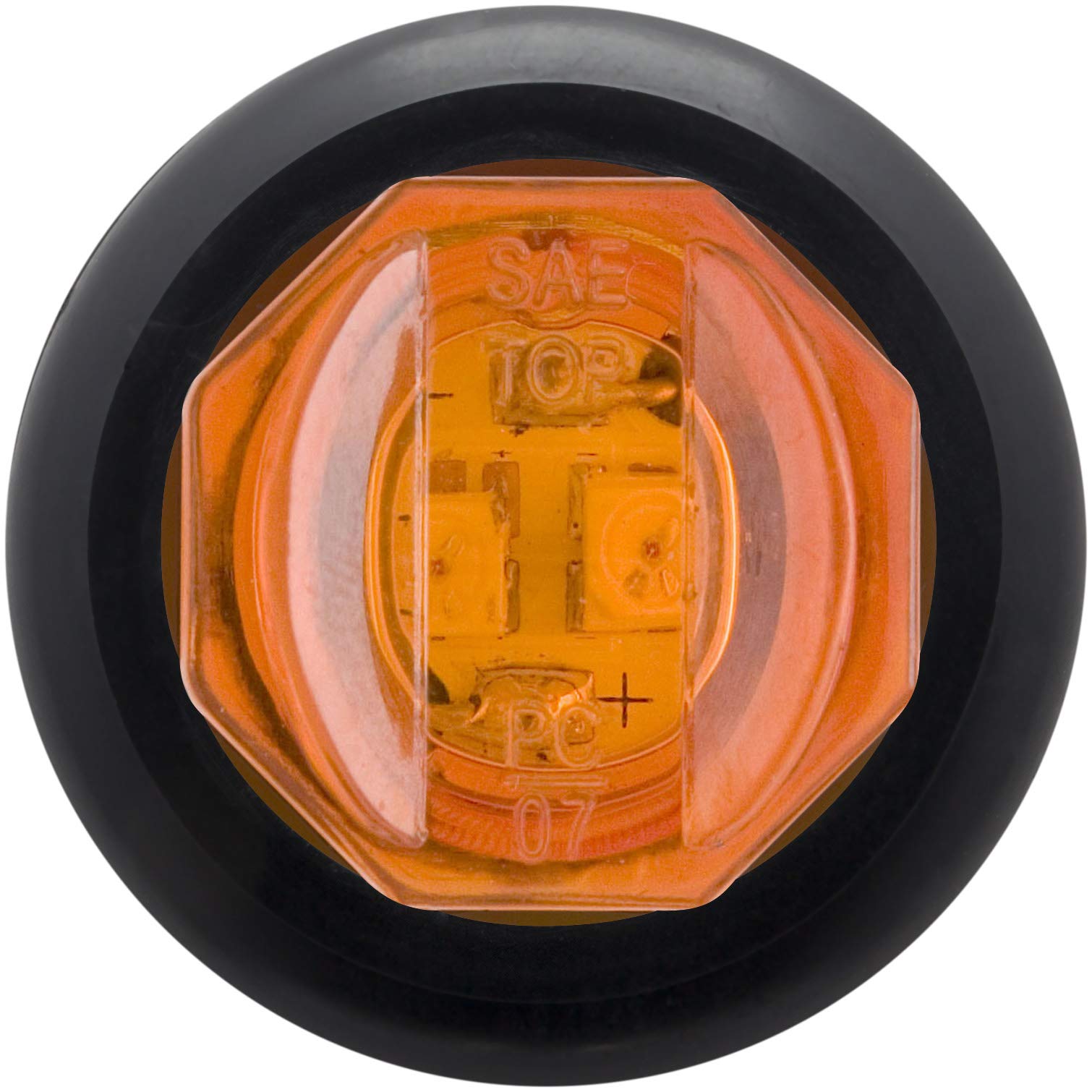 Optronics Led 3/4 Rnd C/M Amb Marker Lt Amber 2 Diode W/Grmt