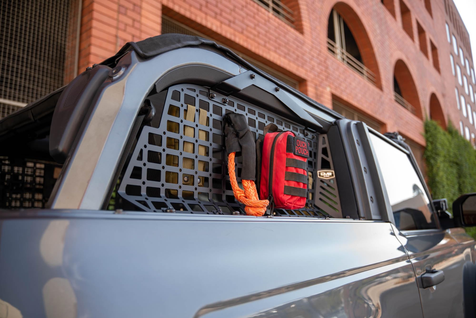 Rear Window Pocket Molle Panels DV8 Offroad for 2021-2025 Ford Bronco 2-Door | Wide Range of Mounting Options | Rigid Fitment | M6 Slots for Carriage Bolt Mounting | Fully Bolt-On Install | 3mm Steel