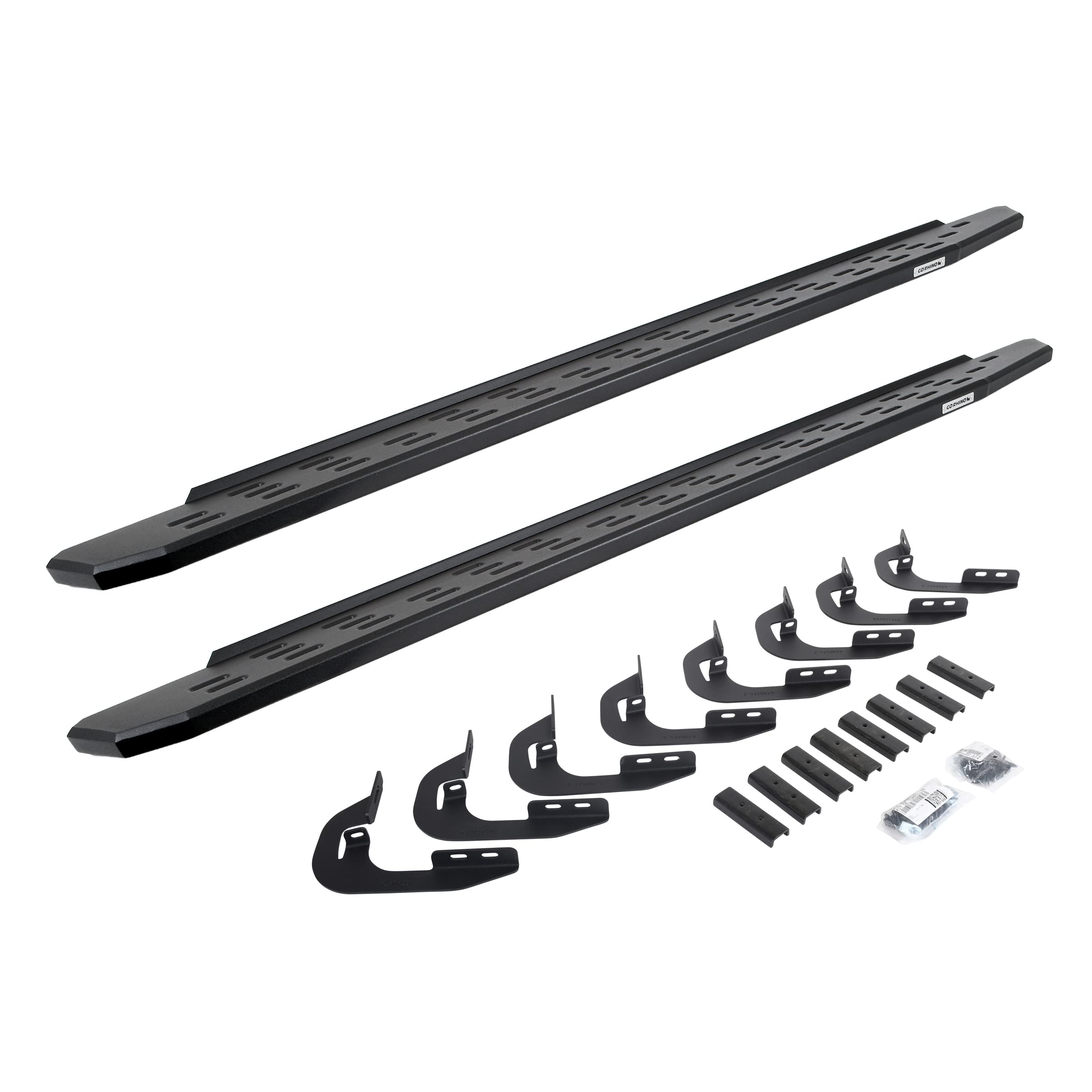 RB30 Slim Go Rhino Running Boards & Brackets | Galvanized Steel, Textured Black | 69613157SPC | Fits 2021-2025 Ford Bronco 2-Door (Excludes Bronco Sport)