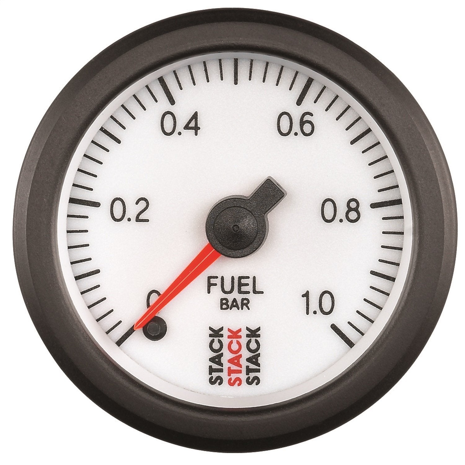 52mm M10 Male Stack ST3353 White 0-1 Bar Professional Stepper Motor Fuel Pressure Gauge