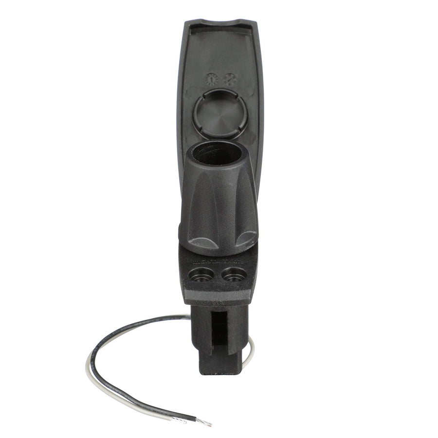 LightArmor™ 910V Series Attwood Rectangle Plug-in Light Base — for All-Around Pole Light, 2-Pin, Black Composite Cover