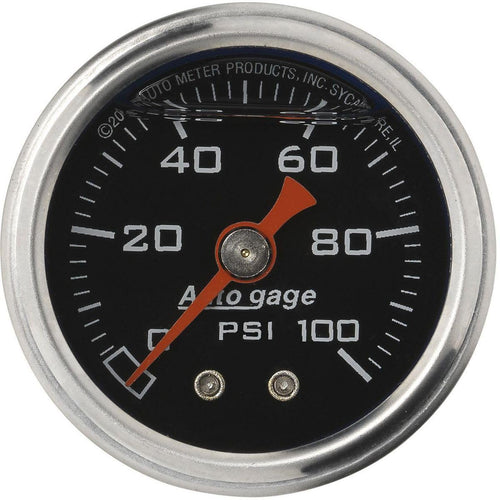 AUTO METER Autogage 2174 Fuel Pressure Gauge, Black face