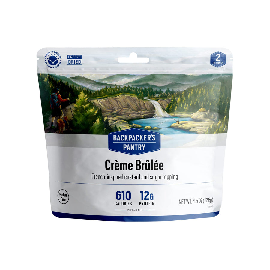 Creme Brulee Backpacker's Pantry - Freeze Dried Camping & Backpacking Food - Emergency Food - 12 Grams of Protein, Vegetarian, Gluten-Free - 1 Count