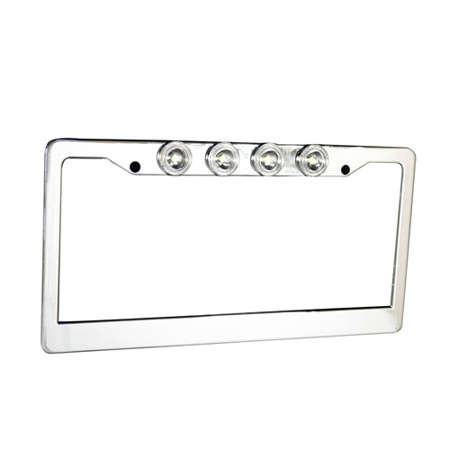 License Plate Frame Recon Accessories Standard; with Four Cree Xml Led Reverse Lights 264310Bk
