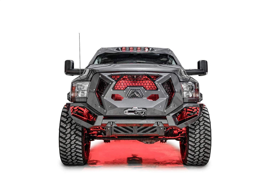 Fab Fours 16-18 Ram 2500/3500 Truck Front Bumper, Bare Steel, Winch Ready, Customizable with 9 Removable Inserts