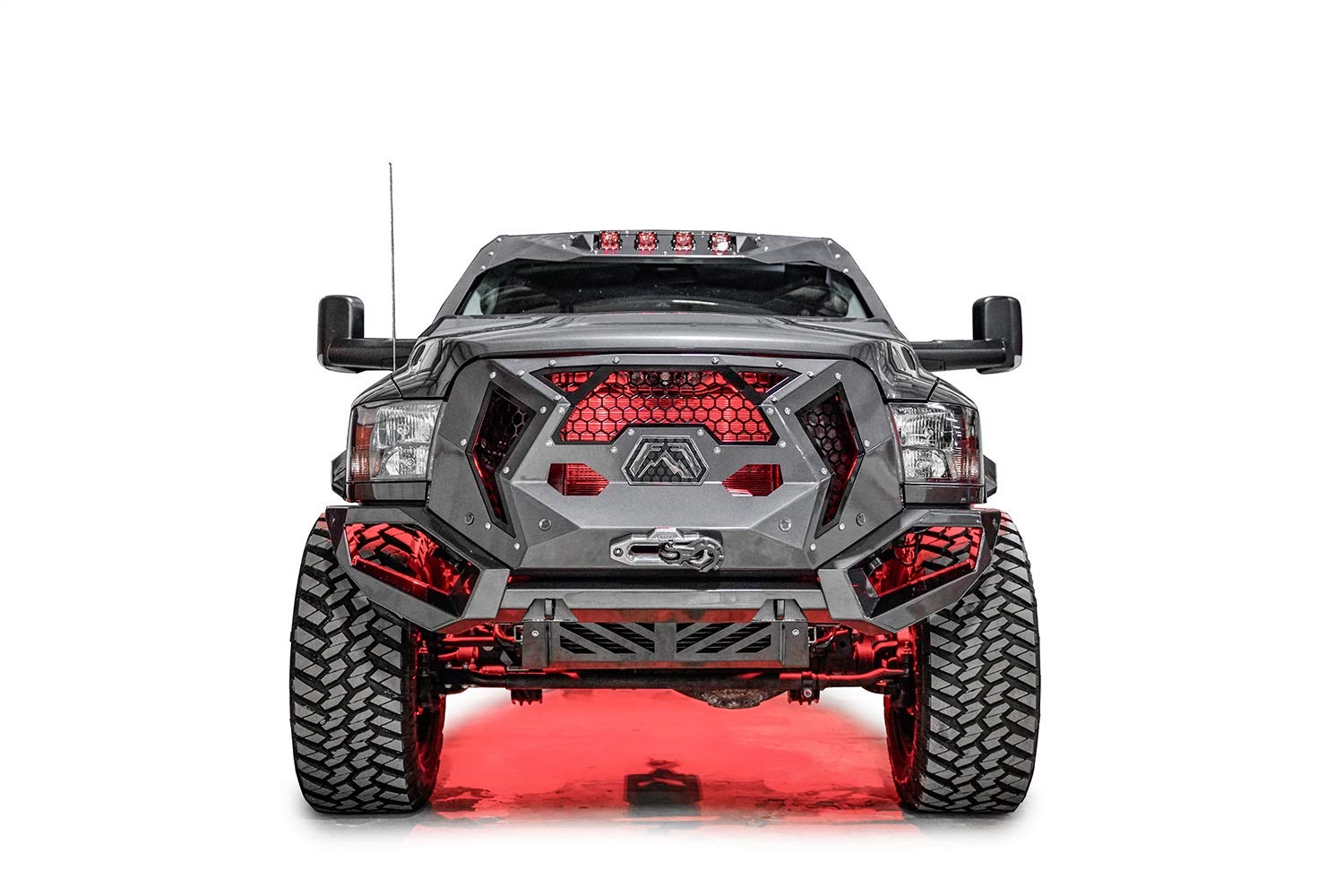 Fab Fours 16-18 Ram 2500/3500 Truck Front Bumper, Bare Steel, Winch Ready, Customizable with 9 Removable Inserts