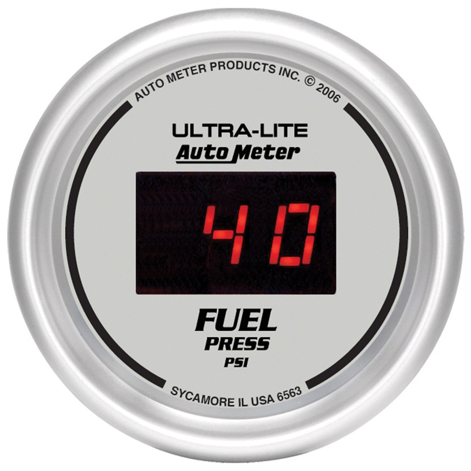 Auto Meter 6563 Digital Ultra-Lite 2-1/16" 0-100 PSI Fuel Pressure Gauge