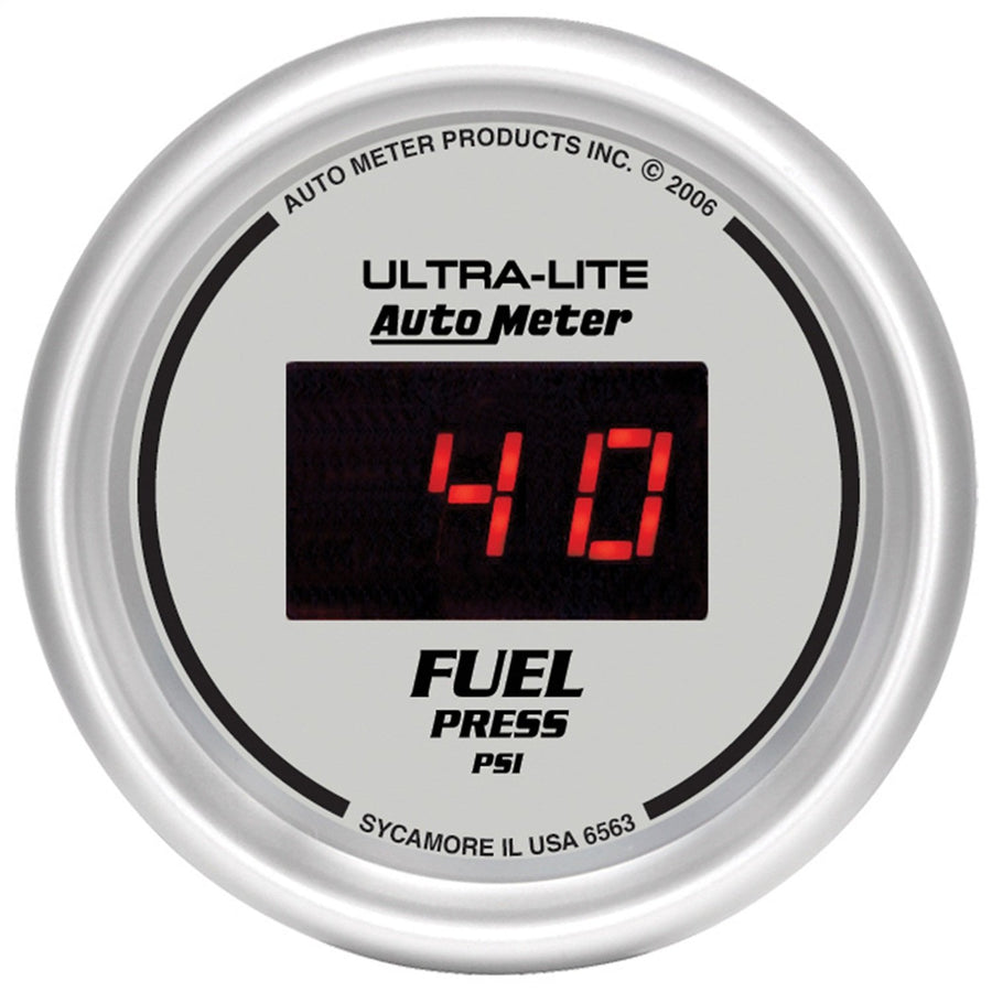 Auto Meter 6563 Digital Ultra-Lite 2-1/16" 0-100 PSI Fuel Pressure Gauge